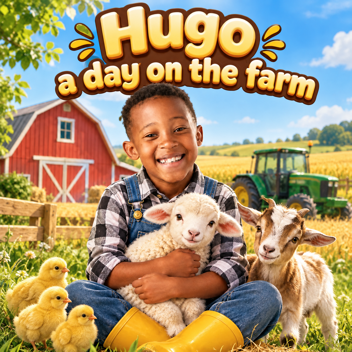 Cover of the custom book “A Day on the Farm”
