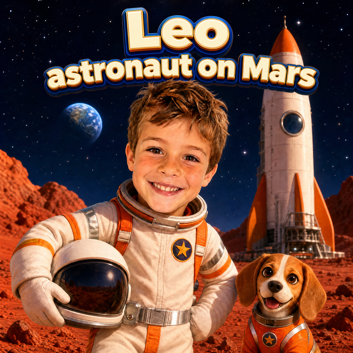 Cover of the custom book “Astronaut on Mars”