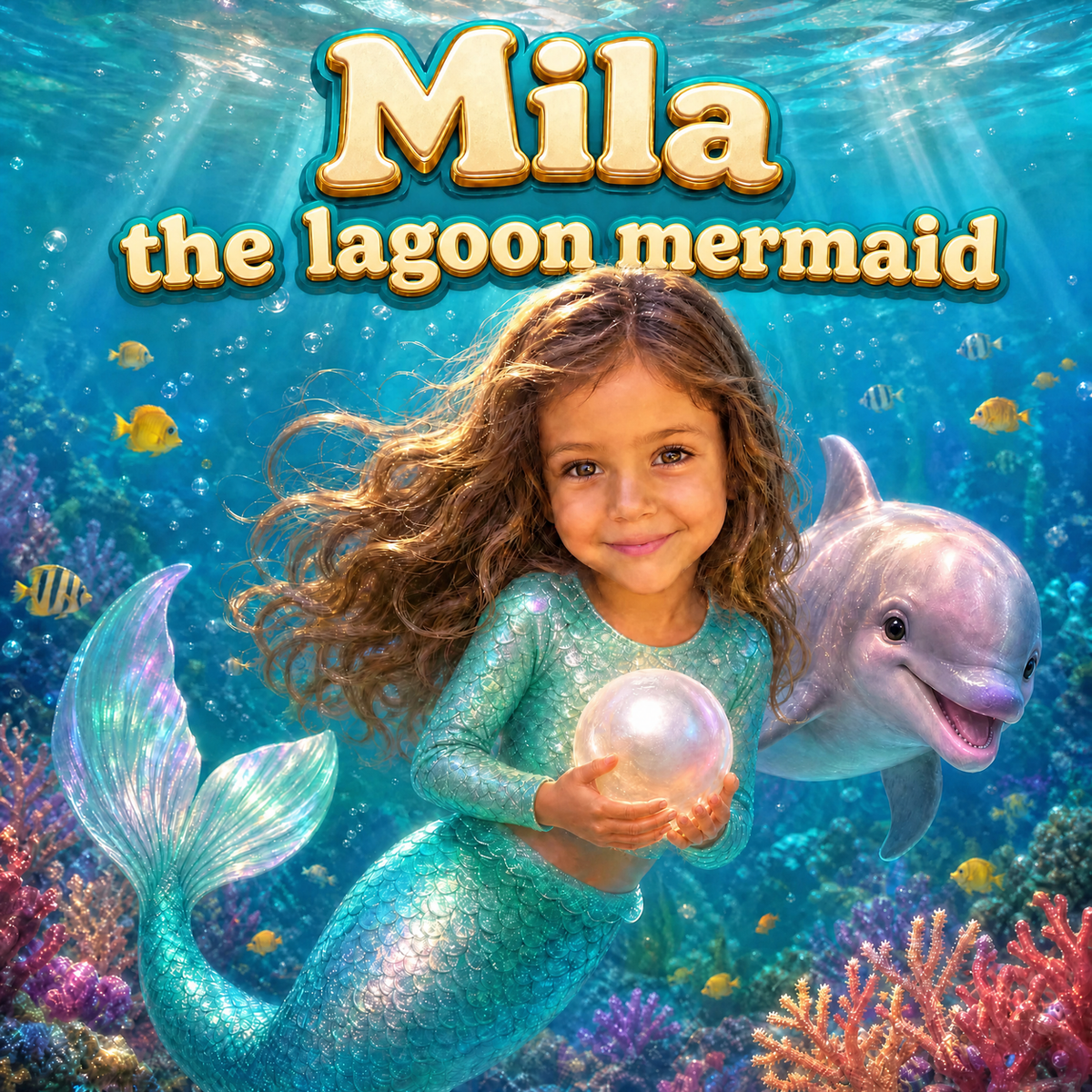 Cover of the custom book “The Lagoon Mermaid”