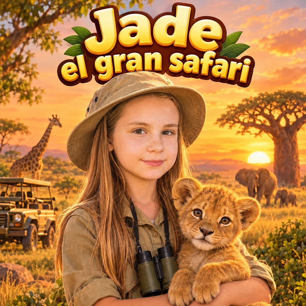 Portada del libro personalizado «El gran safari»