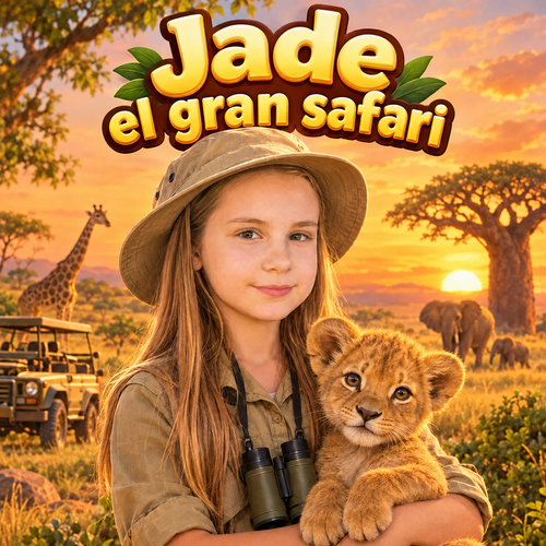 Portada del libro personalizado «El gran safari»