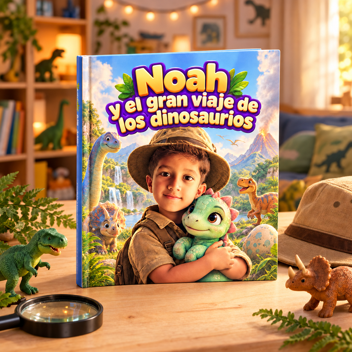 El libro «El gran viaje de los dinosaurios» sobre una mesa