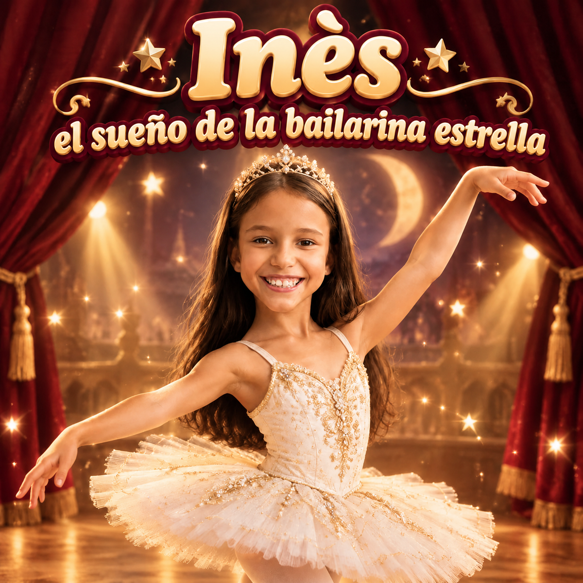 Portada del libro personalizado «El sueño de la bailarina estrella»