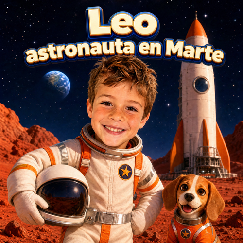 Portada del libro personalizado «Astronauta en Marte»
