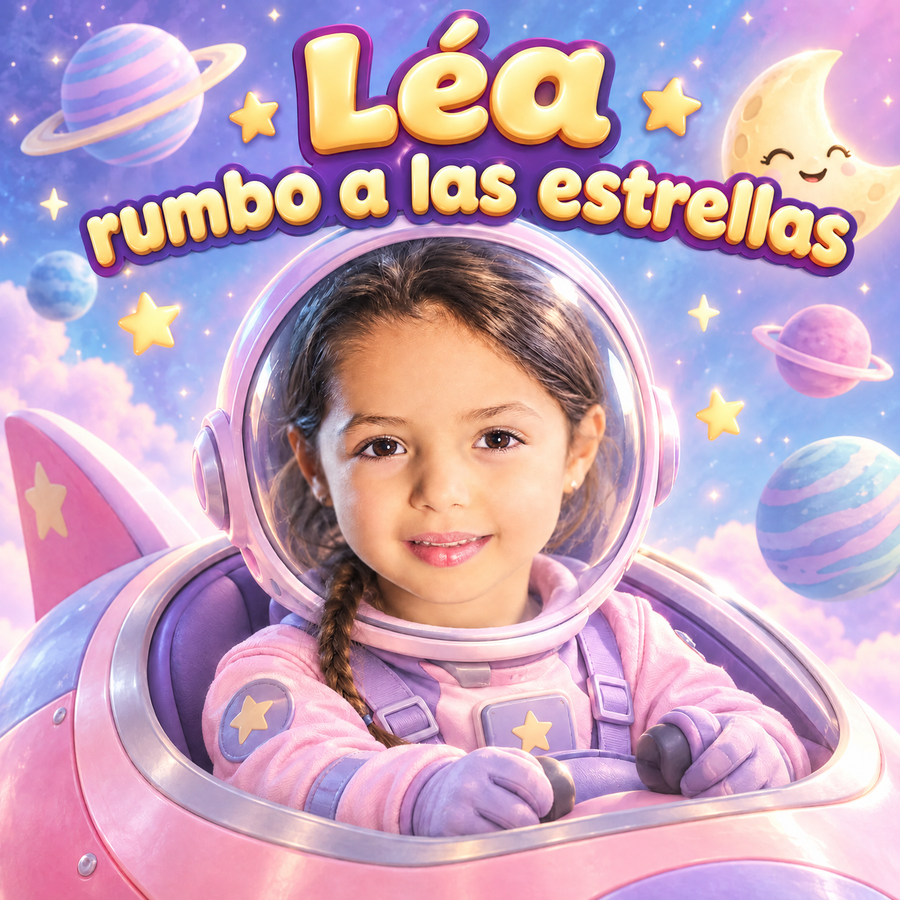 Portada del libro personalizado «Rumbo a las estrellas»