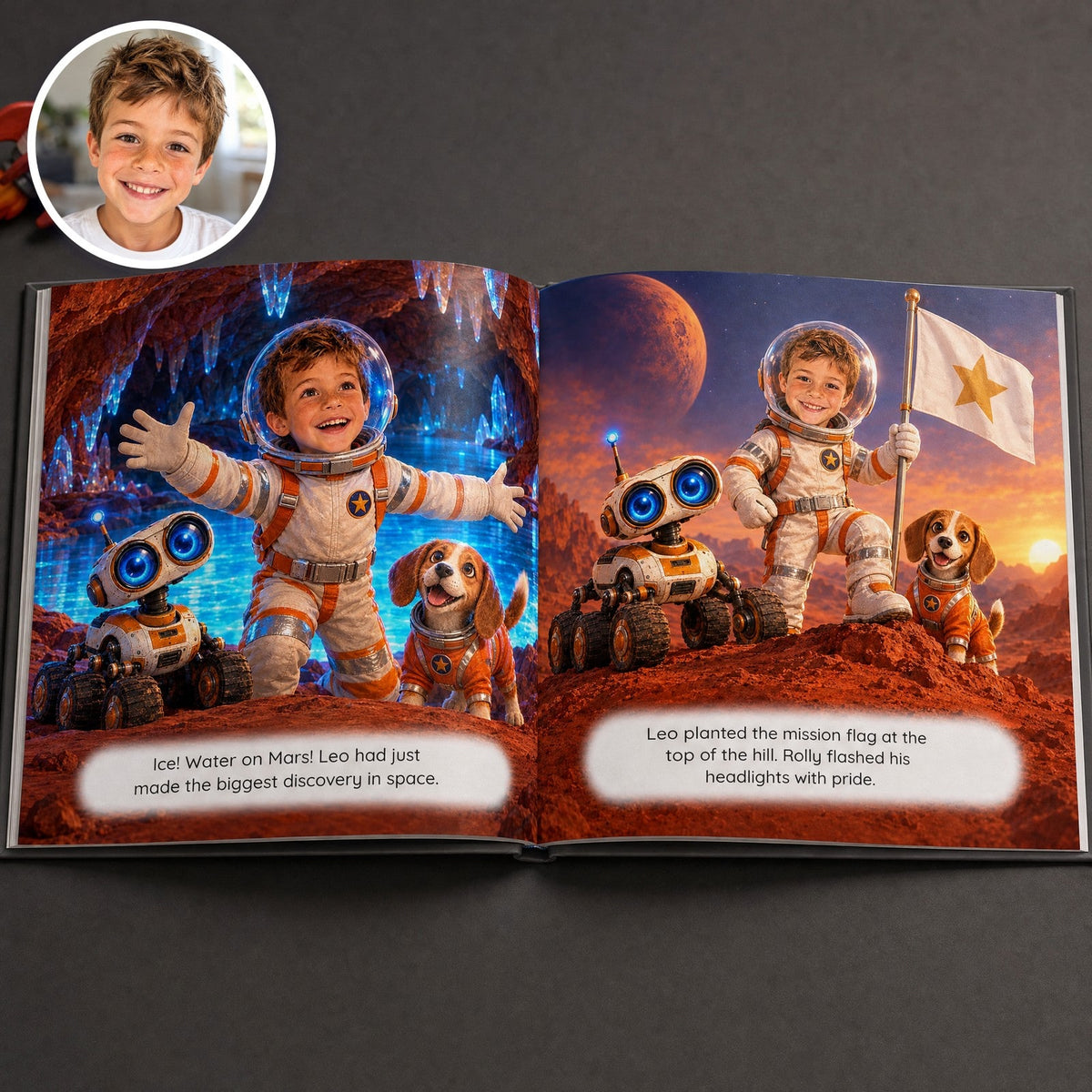 Open book: Leo’s story, with their photo
