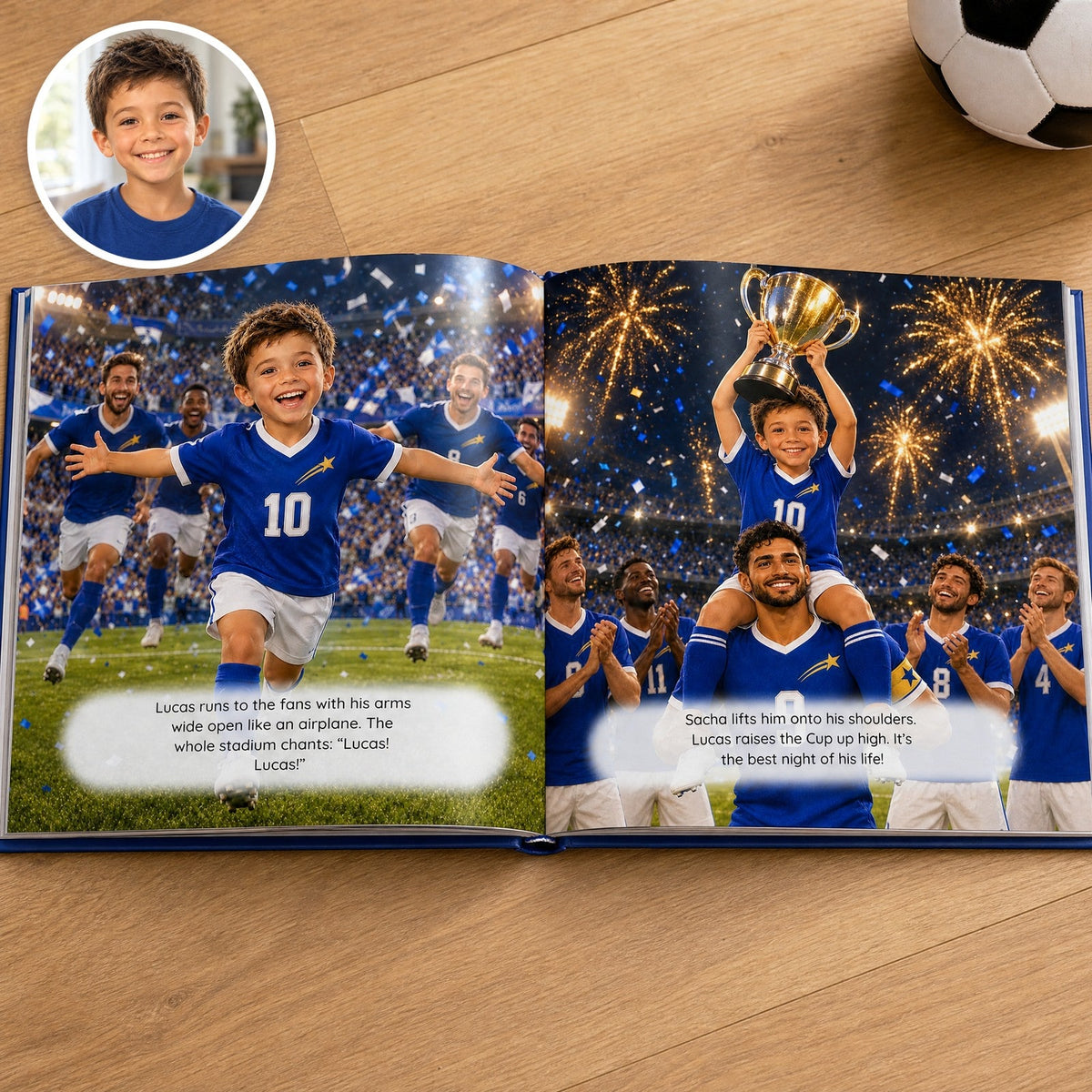 Open book: Lucas’s story, with their photo