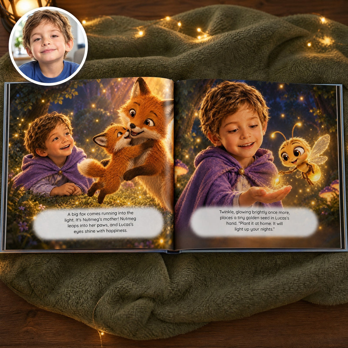 Open book: Lucas’s story, with their photo
