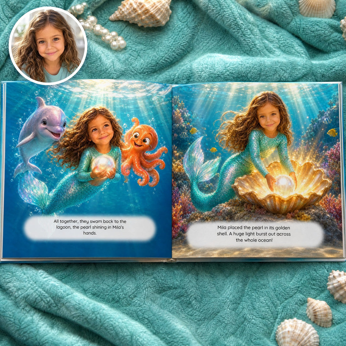 Open book: Mila’s story, with their photo