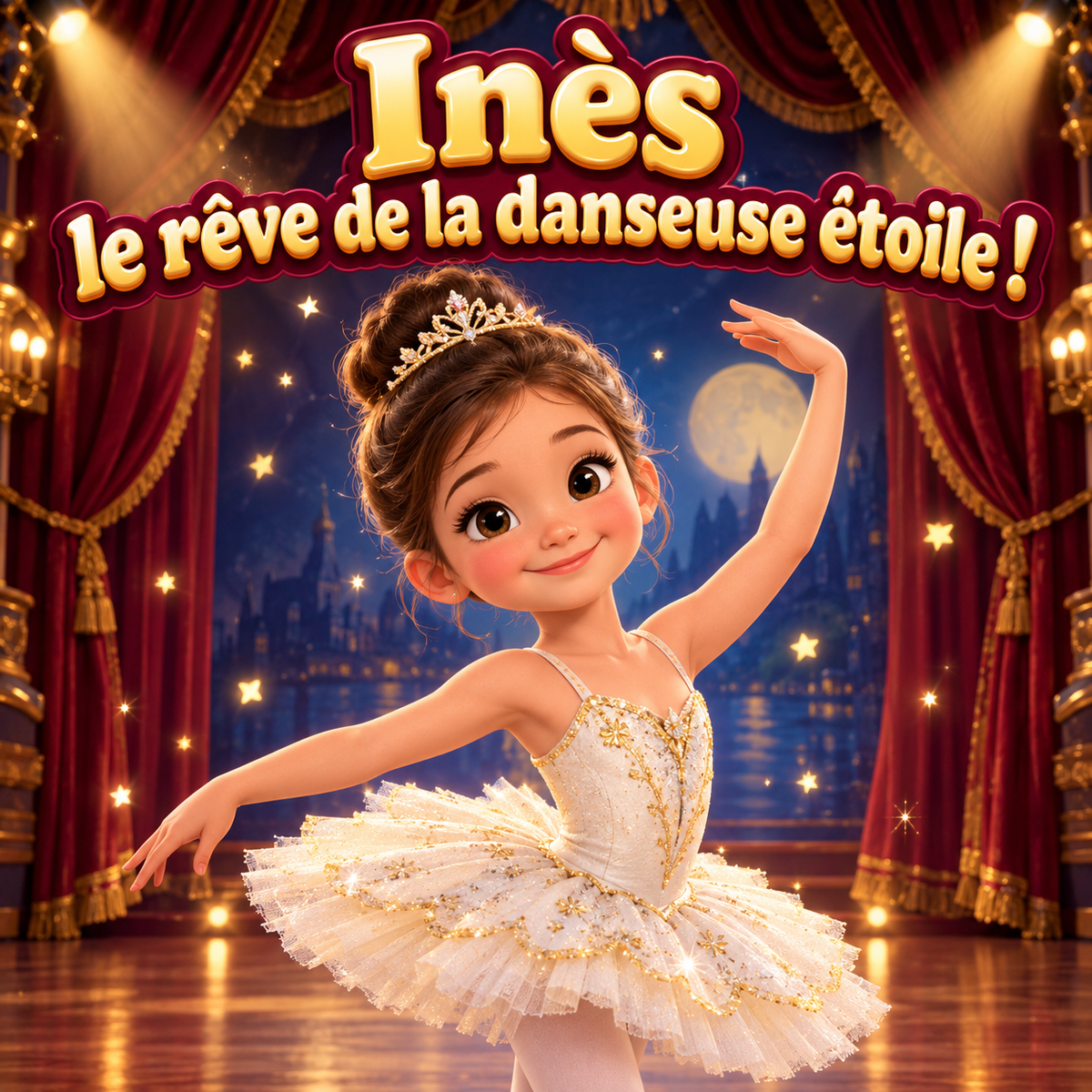 Couverture du livre personnalisé « Le Rêve de la danseuse étoile »