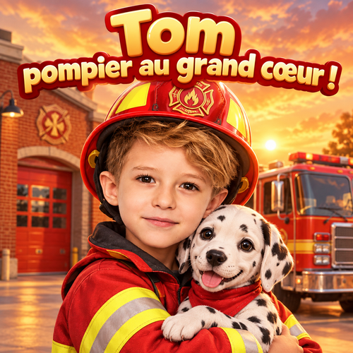 Couverture du livre personnalisé « Pompier au grand cœur »